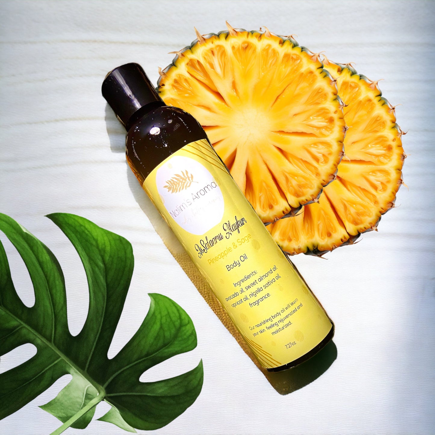 Nalim’s Aroma’s Pineapple and Sage scented body oil 