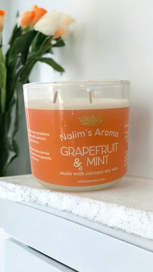 Nalim’s Aroma grapefruit and mint scented candle